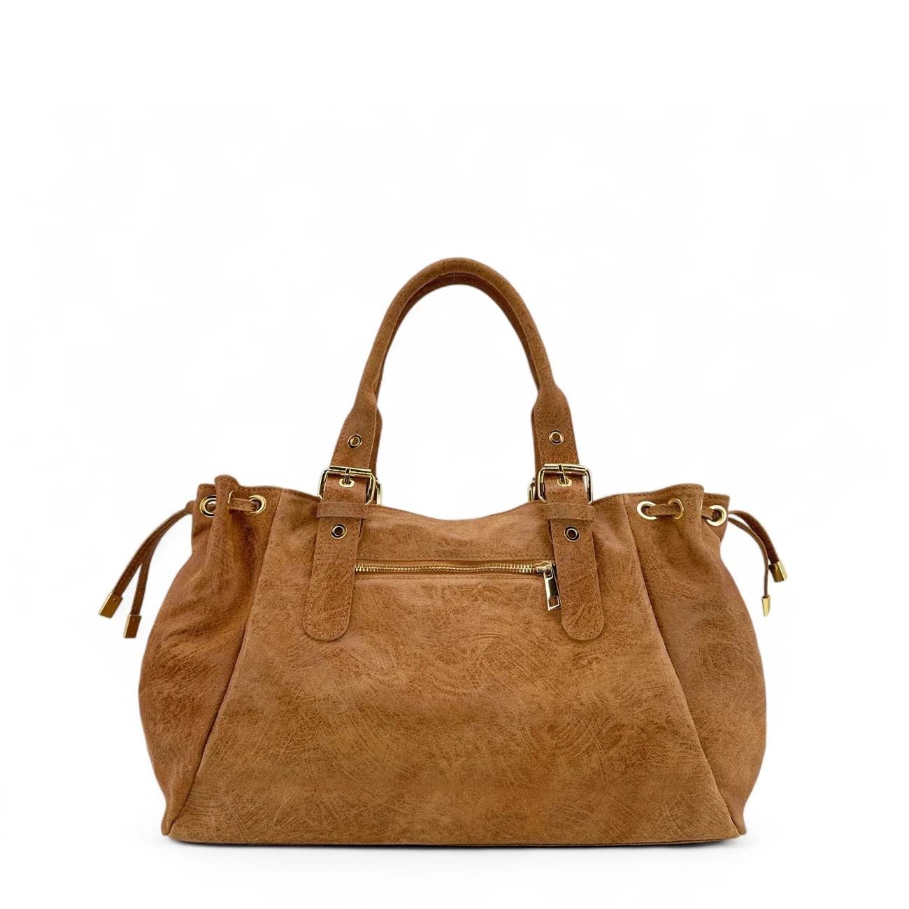 Sac bowling en cuir brossé PRINCESSE BROSSEE XL Marron camel - Image 3