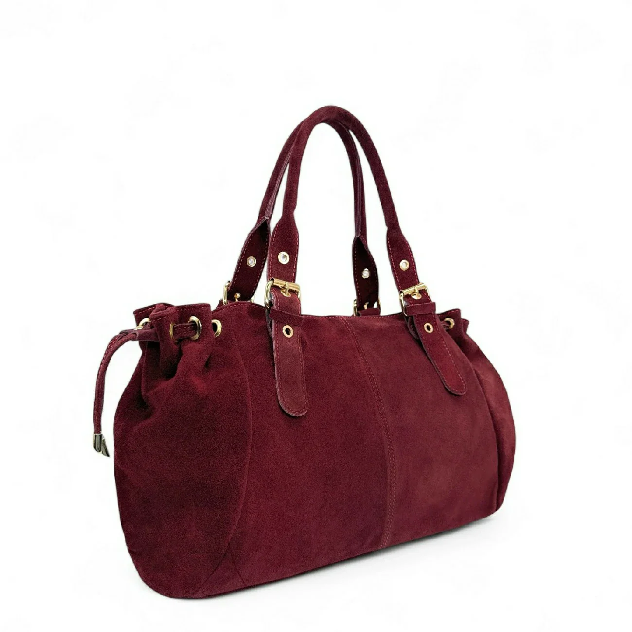 Sac bowling en daim PRINCESSE SUEDE XL Bordeaux - Image 3