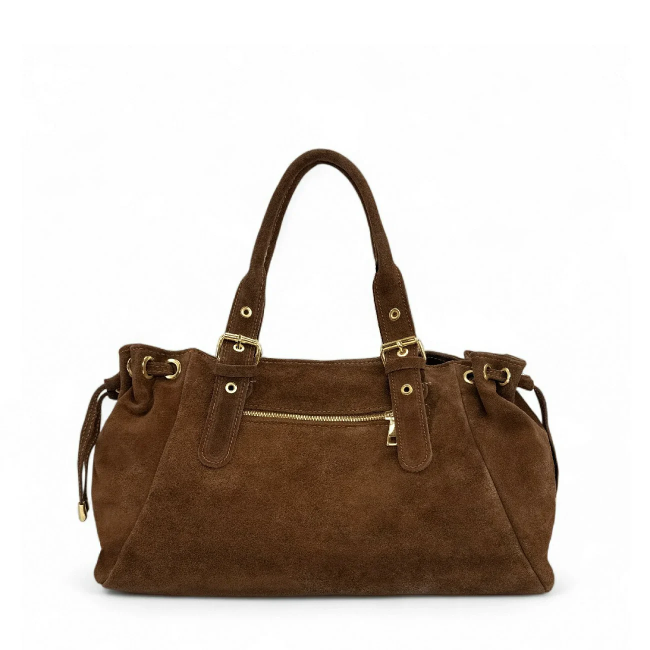 Sac bowling en daim PRINCESSE SUEDE XL Chocolat - Image 3