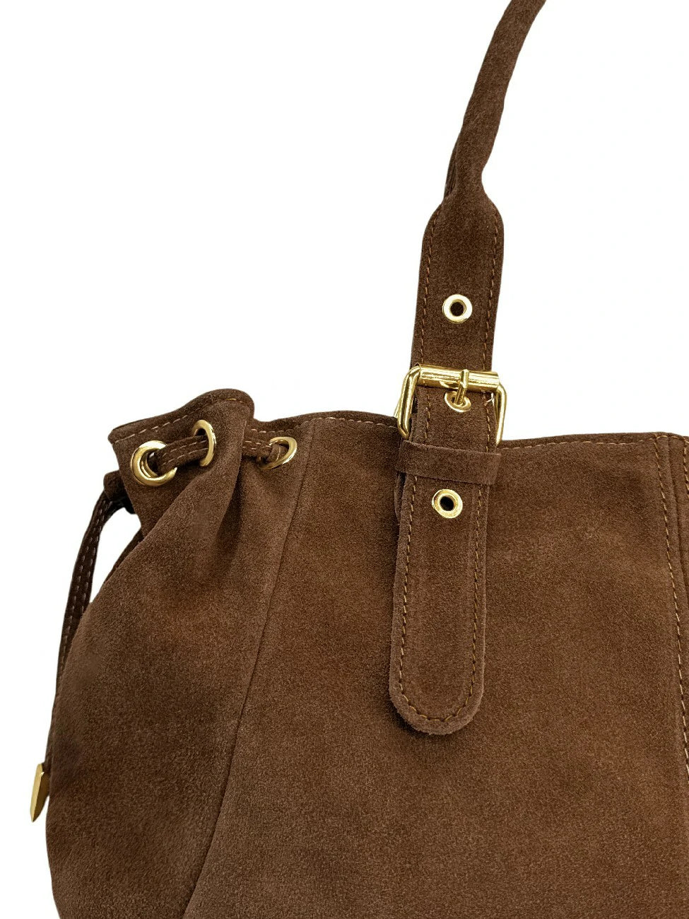 Sac bowling en daim PRINCESSE SUEDE XL Chocolat - Image 4