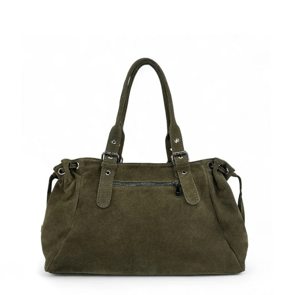 Sac bowling en daim PRINCESSE SUEDE XL Green army - Image 3