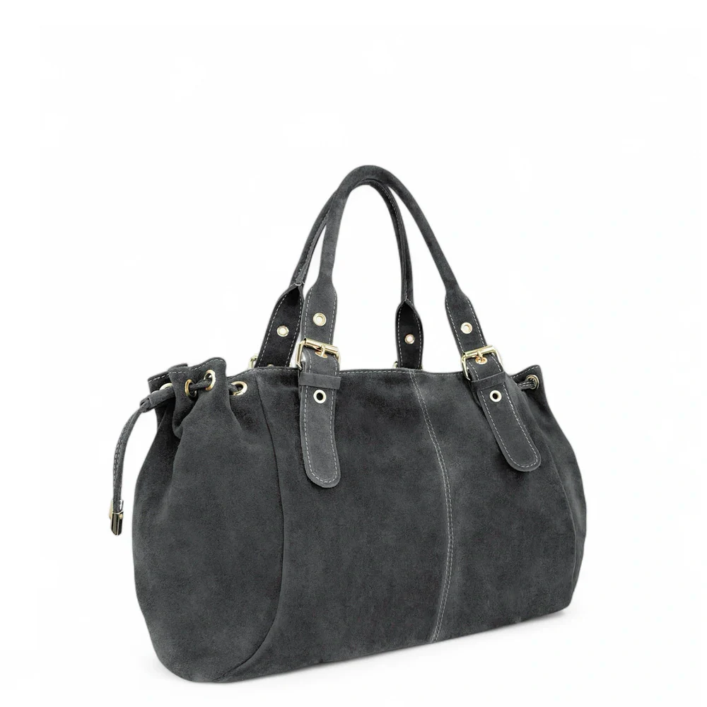 Sac bowling en daim PRINCESSE SUEDE XL Gris foncé - Image 2