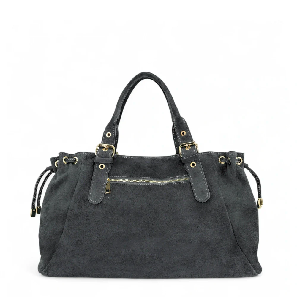 Sac bowling en daim PRINCESSE SUEDE XL Gris foncé - Image 3