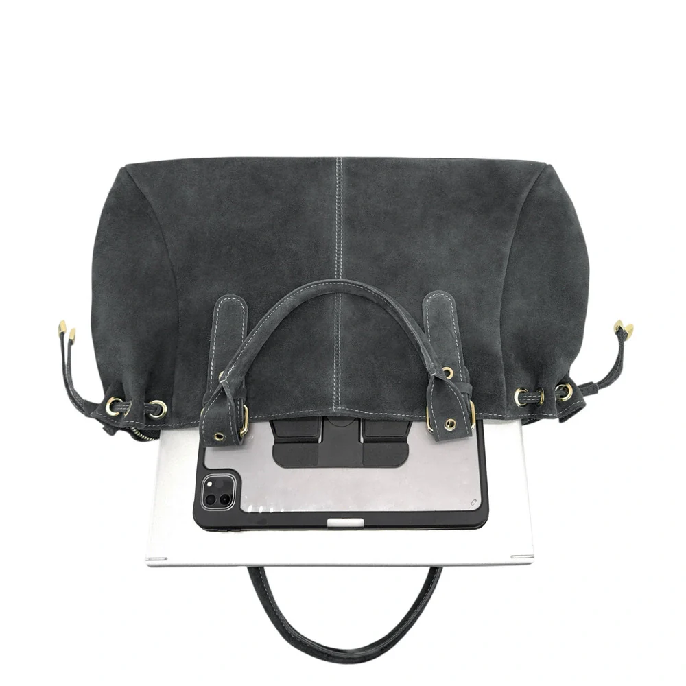 Sac bowling en daim PRINCESSE SUEDE XL Gris foncé - Image 4