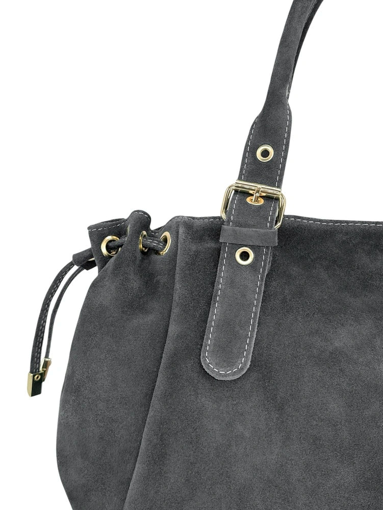 Sac bowling en daim PRINCESSE SUEDE XL Gris foncé - Image 5