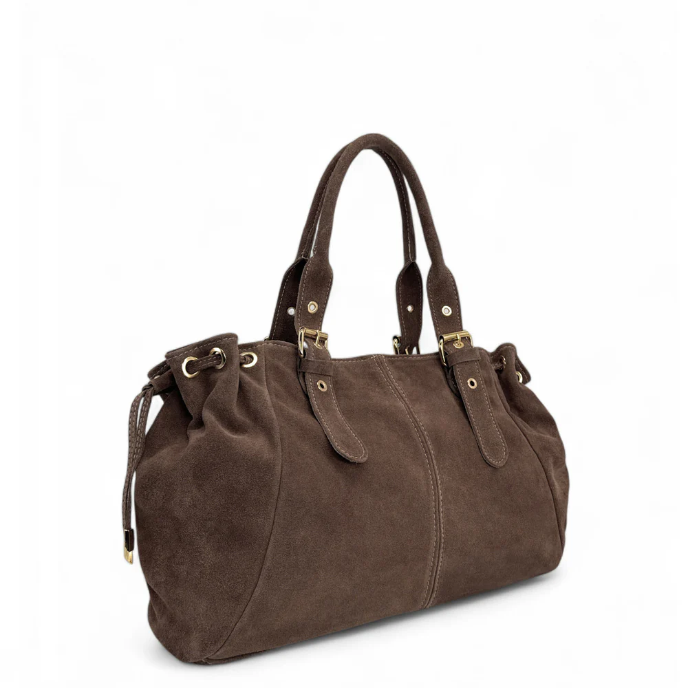 Sac bowling en daim PRINCESSE SUEDE XL Moka - Image 2