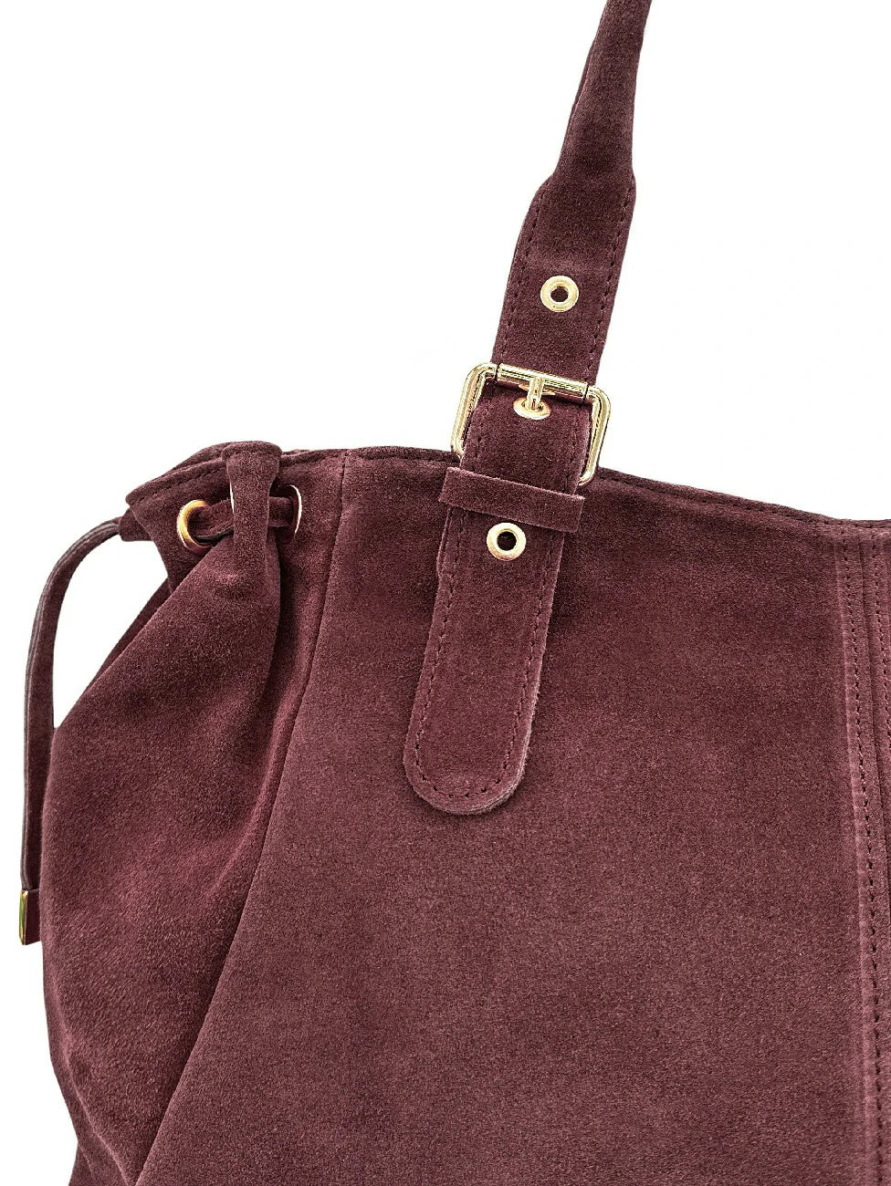 Sac bowling en daim PRINCESSE SUEDE XL Prune - Image 3