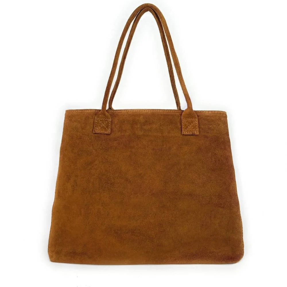 Sac cabas en daim SASHA Camel - Image 2