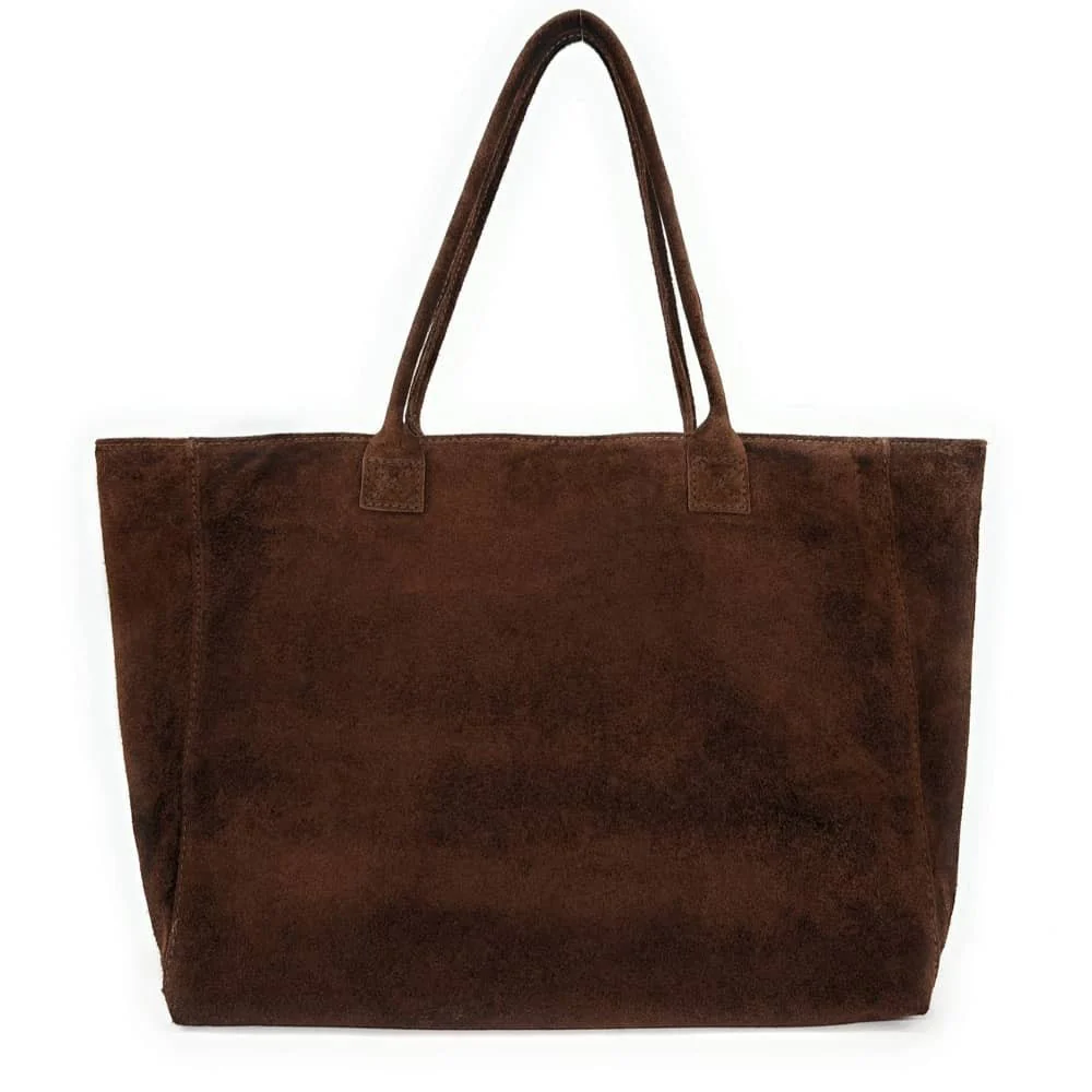 Sac cabas en daim SASHA Chocolat