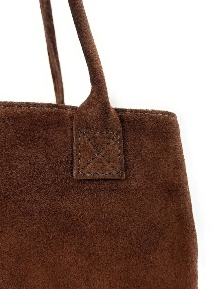 Sac cabas en daim SASHA Chocolat - Image 6