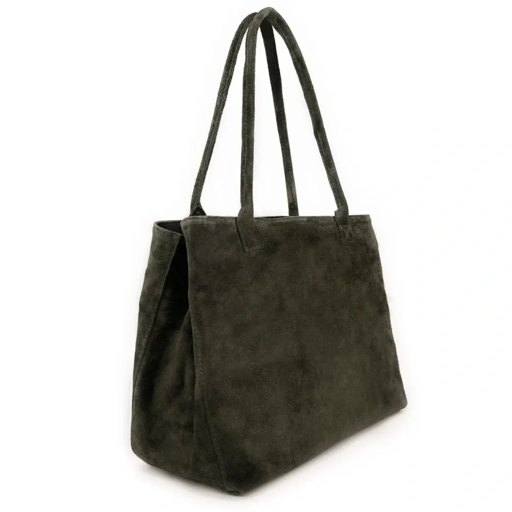 Sac cabas en daim SASHA Kaki - Image 2