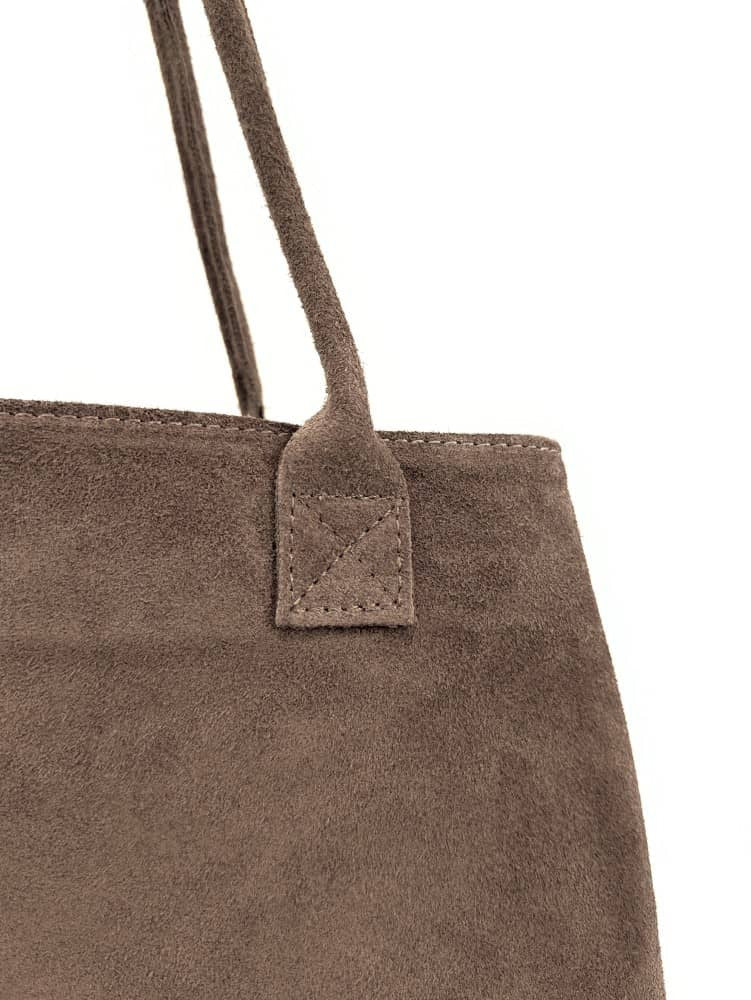 Sac cabas en daim SASHA Taupe foncé - Image 3
