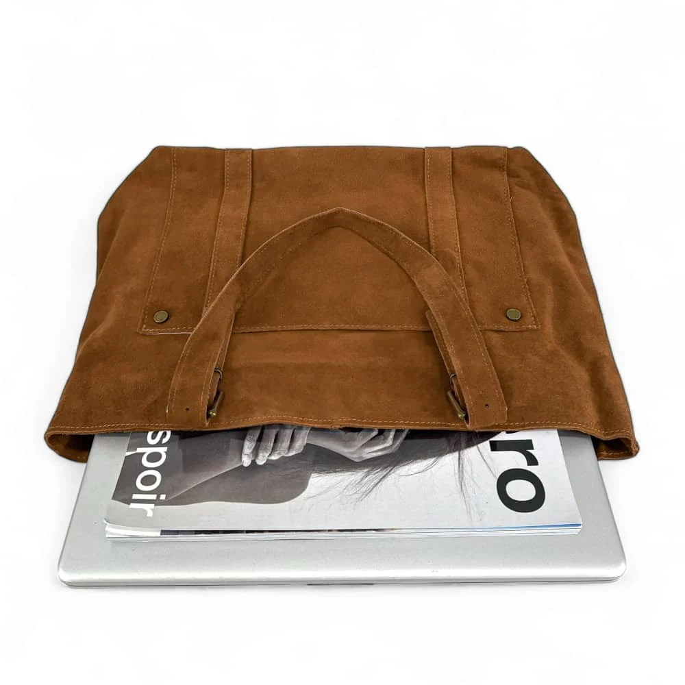 Sac cabas en daim TOKYO Camel - Image 3