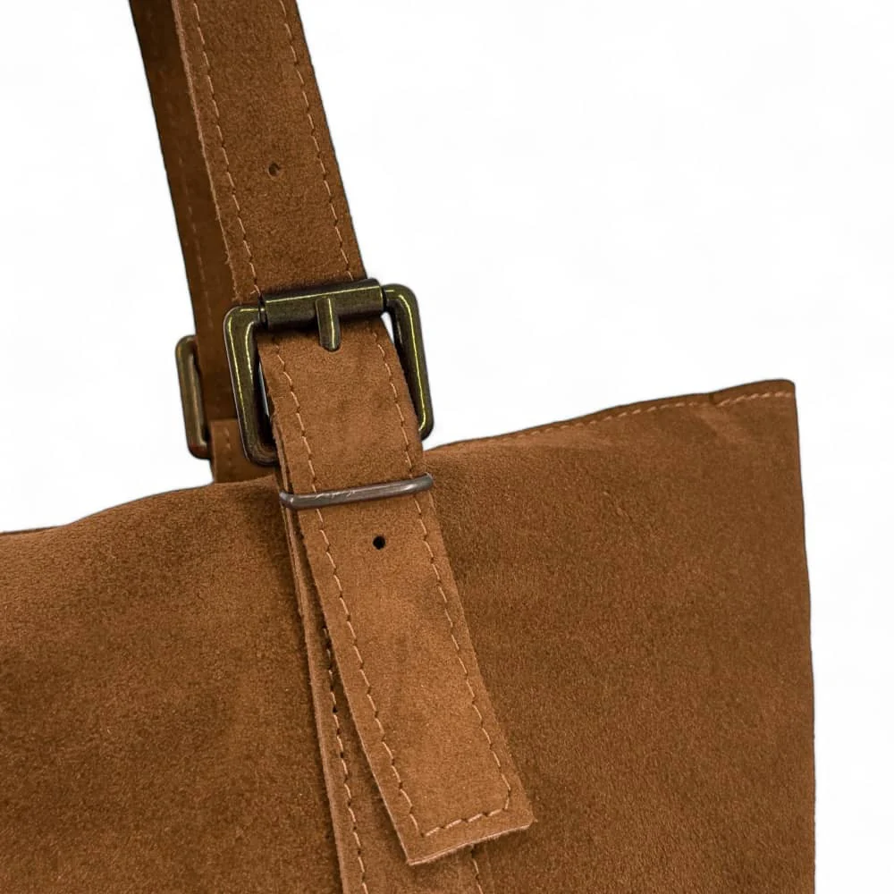 Sac cabas en daim TOKYO Camel - Image 4