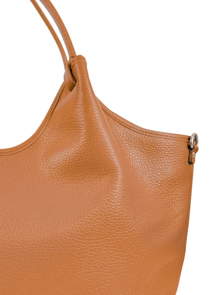 Sac cabas en cuir grainé ALYSSA Camel - Image 4