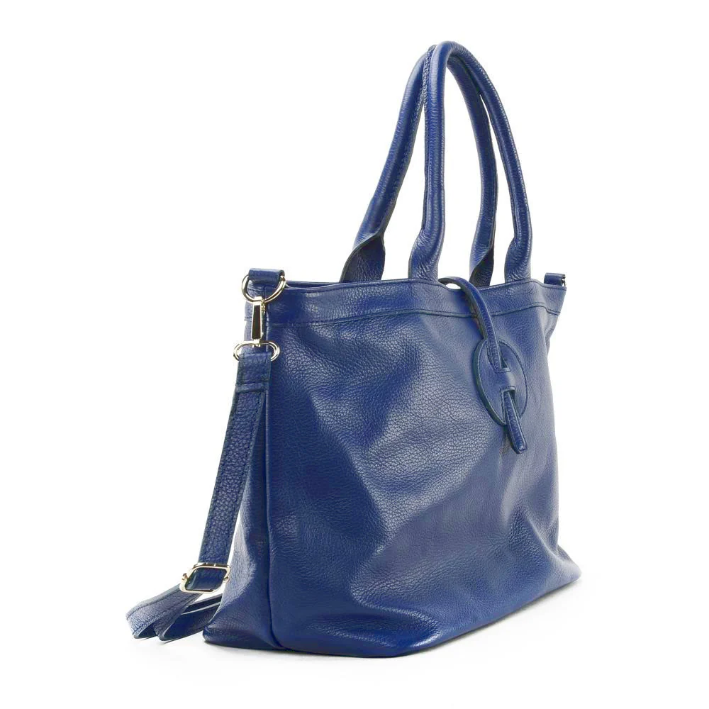 Sac cabas en cuir grainé INNOCENT Bleu - Image 2