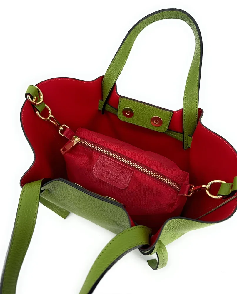 Sac cabas en cuir grainé LITTLE RUBY Avocat - Image 6
