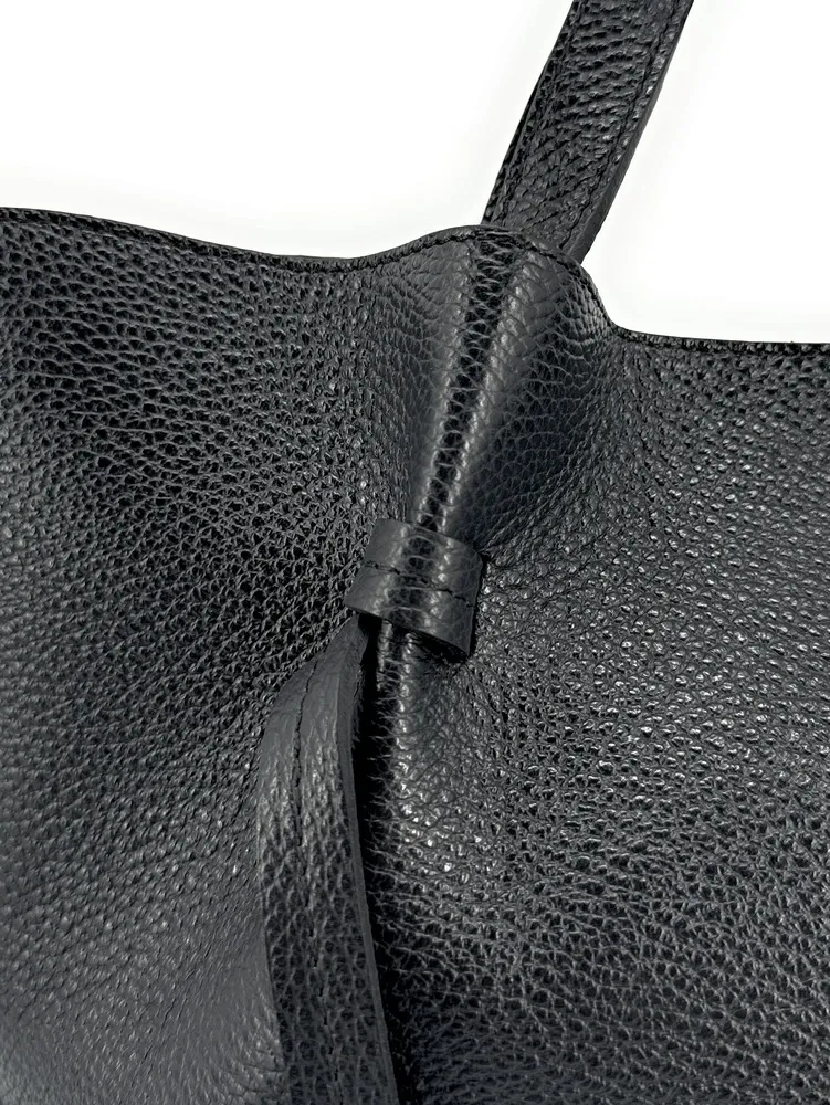 Sac cabas en cuir grainé RUBY Noir - Image 4