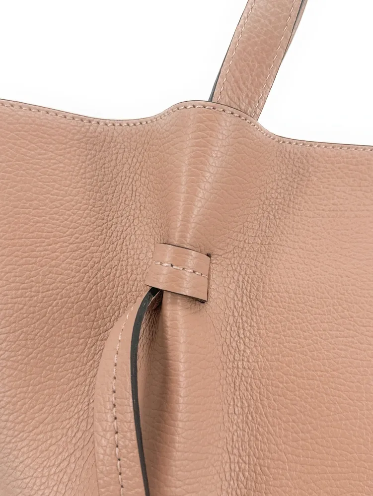 Sac cabas en cuir grainé RUBY Rose nude - Image 5