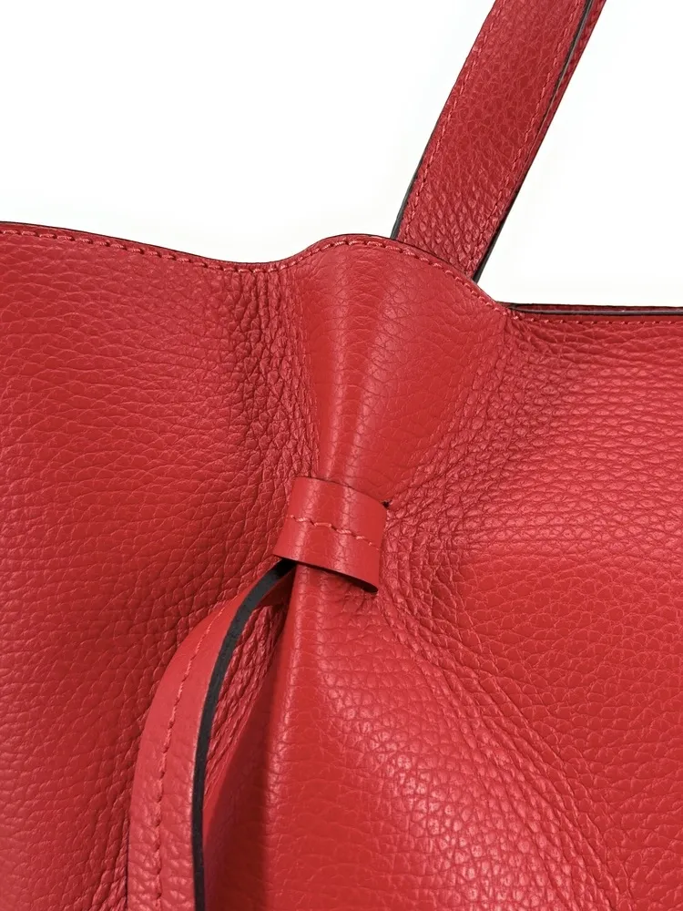 Sac cabas en cuir grainé RUBY Rouge garance - Image 5