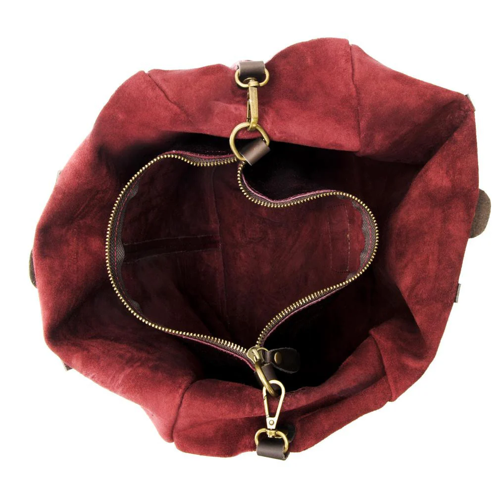 Sac cabas en cuir irisé SILVER Framboise irisé - Image 4