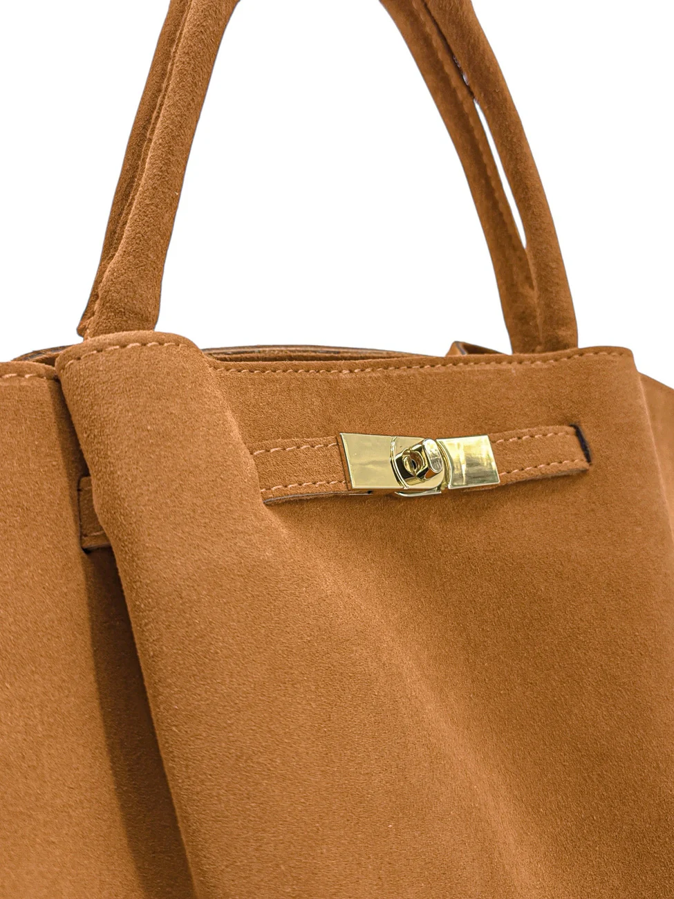 Sac cabas en daim CAPRI SUEDE Camel clair - Image 4