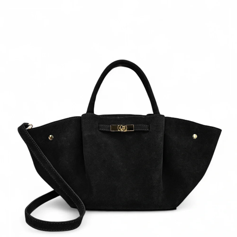 Sac cabas en daim CAPRI SUEDE Noir - Image 4