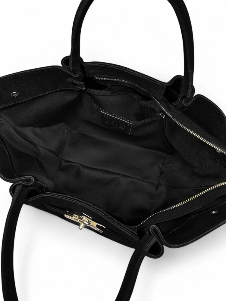 Sac cabas en daim CAPRI SUEDE Noir - Image 7