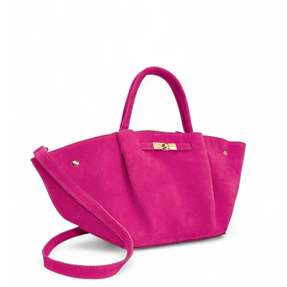 Sac cabas en daim CAPRI SUEDE Rose fuchsia - Image 3