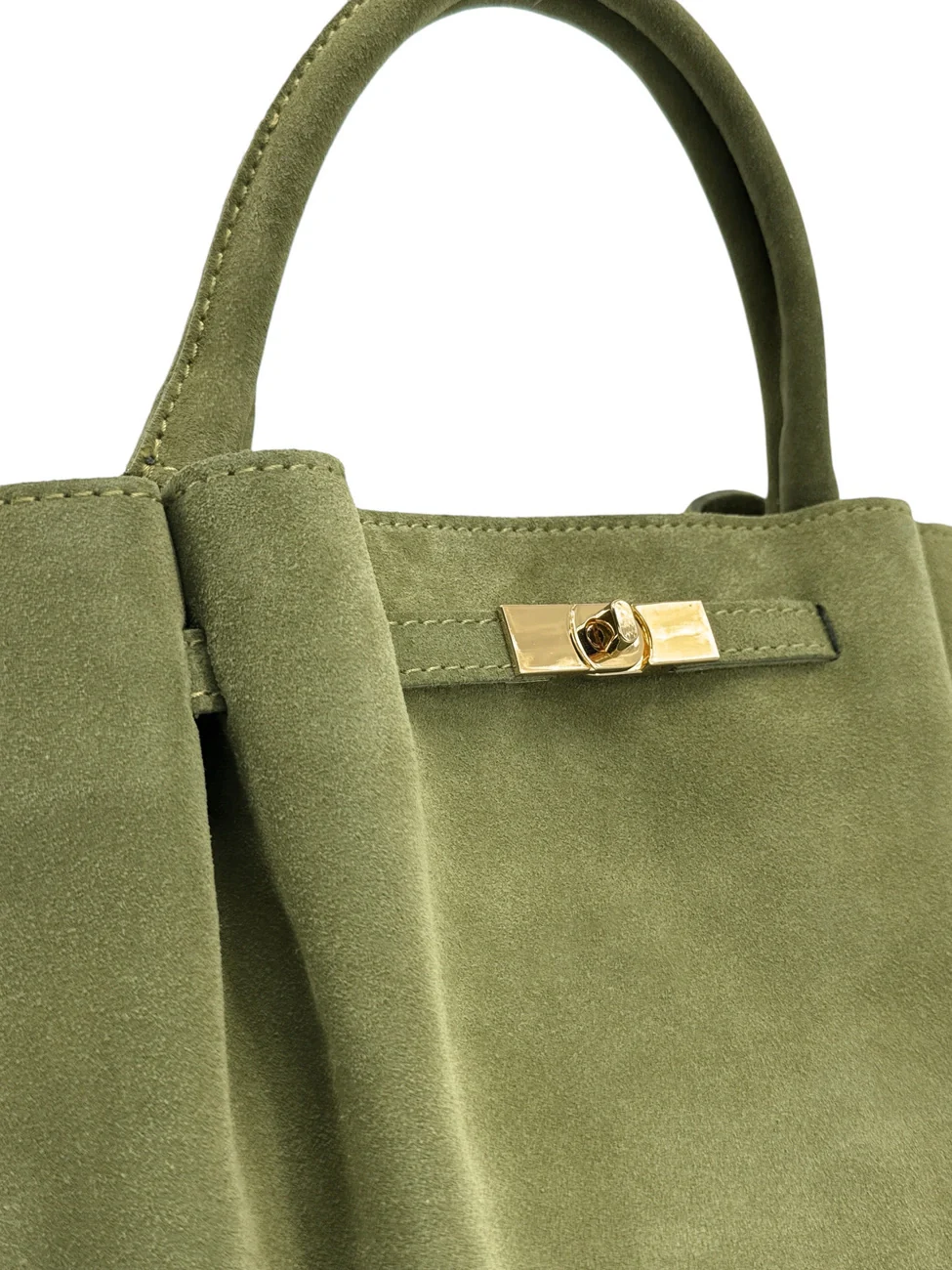 Sac cabas en daim CAPRI SUEDE Vert amande - Image 4