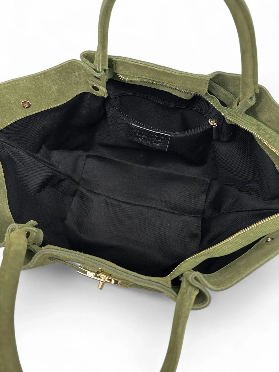 Sac cabas en daim CAPRI SUEDE Vert amande - Image 6