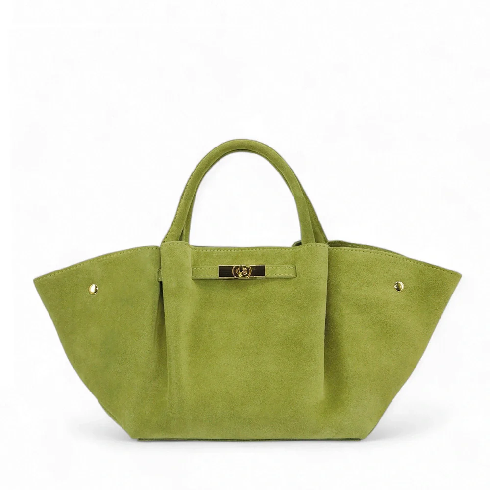 Sac cabas en daim CAPRI SUEDE Vert anis