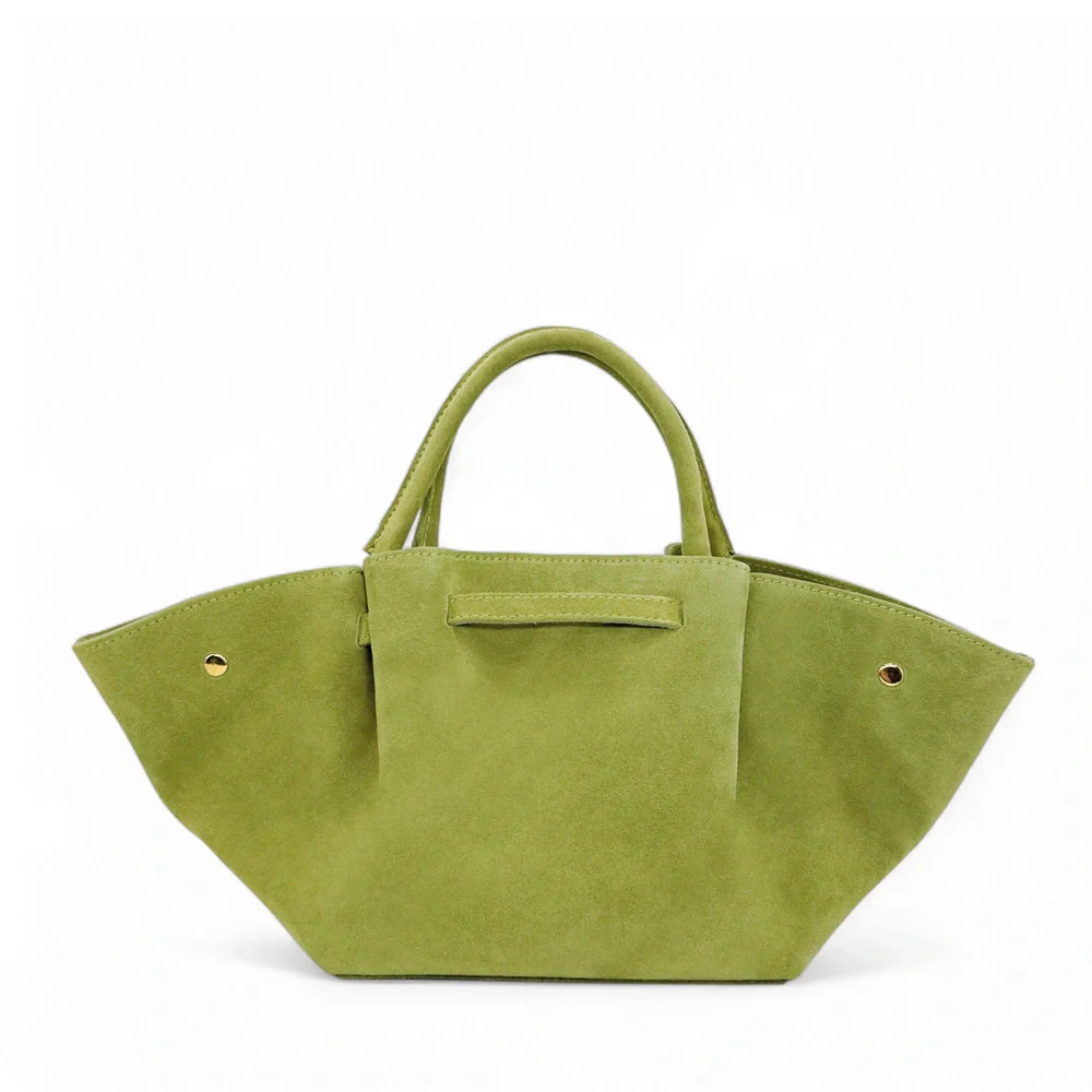 Sac cabas en daim CAPRI SUEDE Vert anis - Image 4