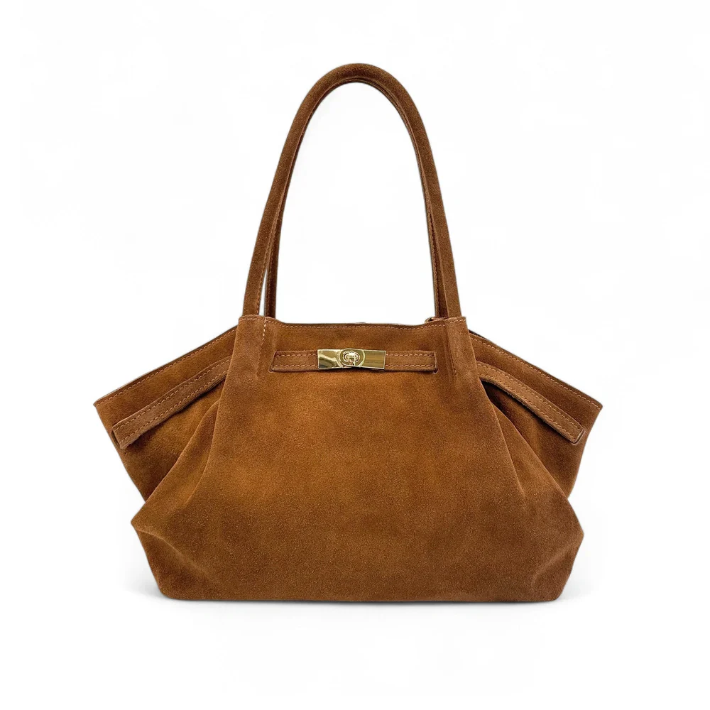 Sac cabas loose en daim ALANA Camel - Image 4
