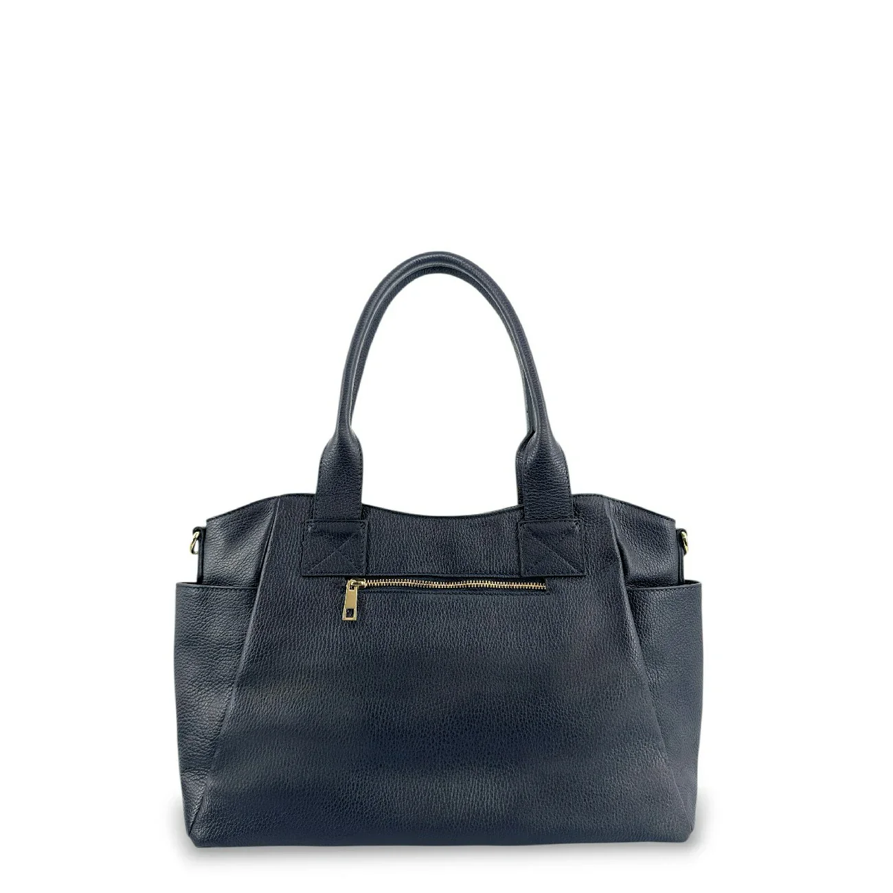 Sac cabas multipoches en cuir grainé MARCIE Bleu marine - Image 8
