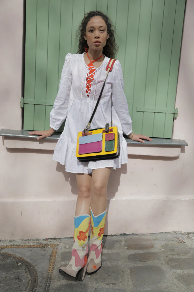 Sac cartable en cuir lisse PICADILLY CIRKUS rouge multicolore 18 - Image 6
