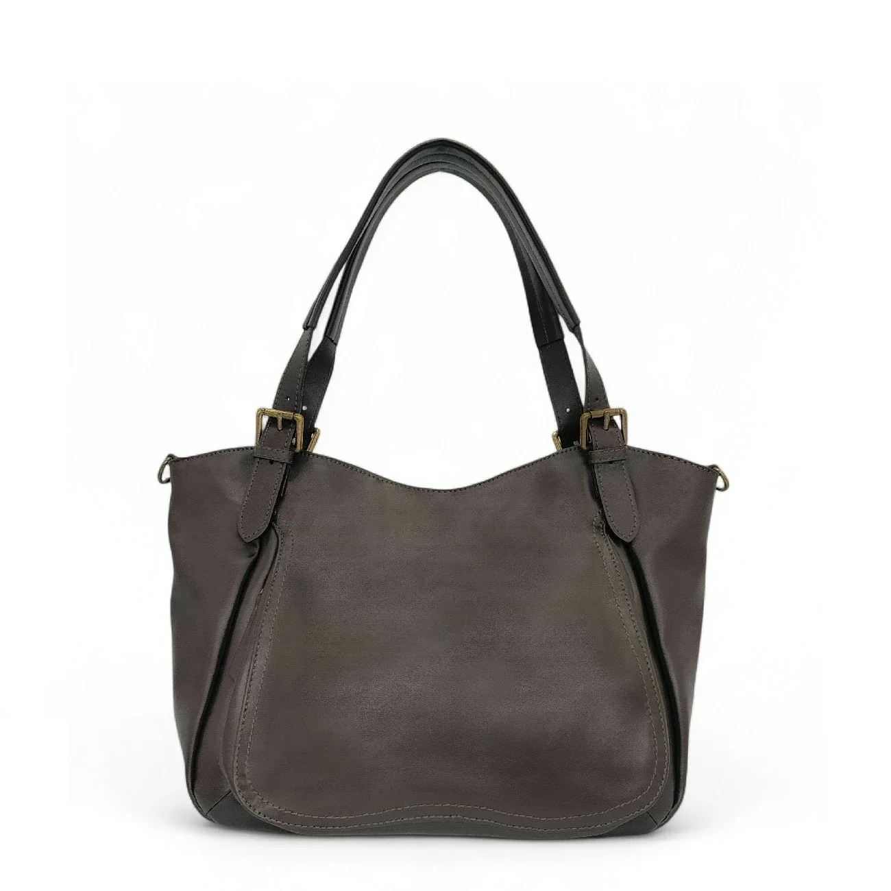 Sac en cuir lisse ELTON Chocolat