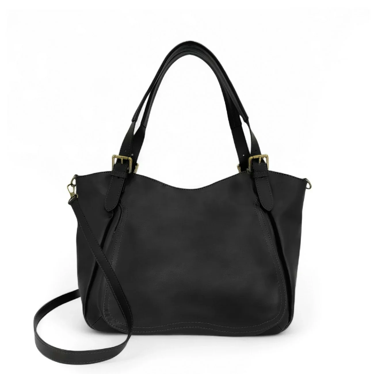 Sac en cuir lisse ELTON Noir - Image 5