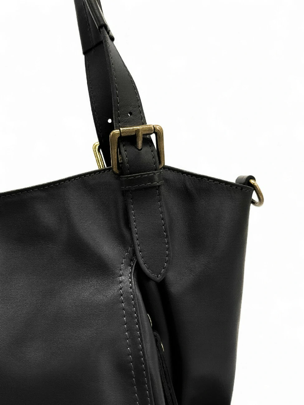 Sac en cuir lisse ELTON Noir - Image 6