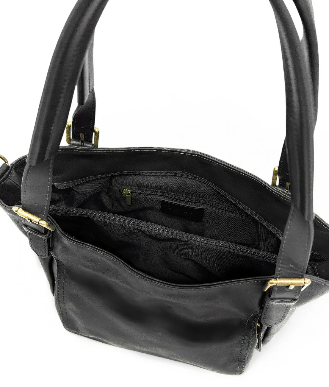 Sac en cuir lisse ELTON Noir - Image 7