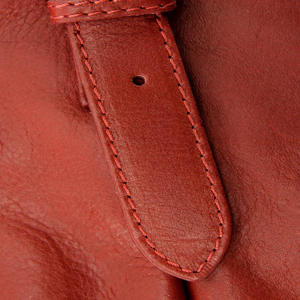 Sac en cuir lisse ELTON Rouge foncé - Image 5