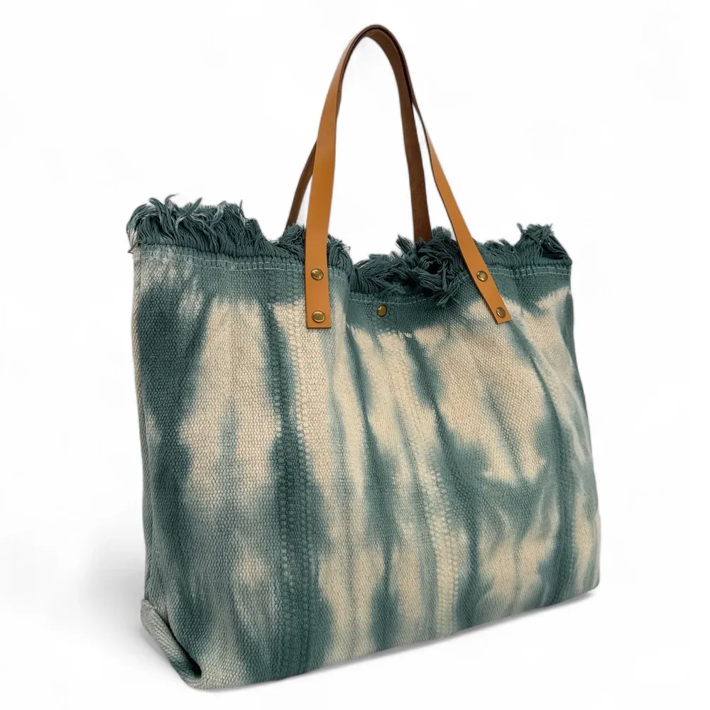 Sac de plage cabas en tissu BELIZE Céladon - Image 2