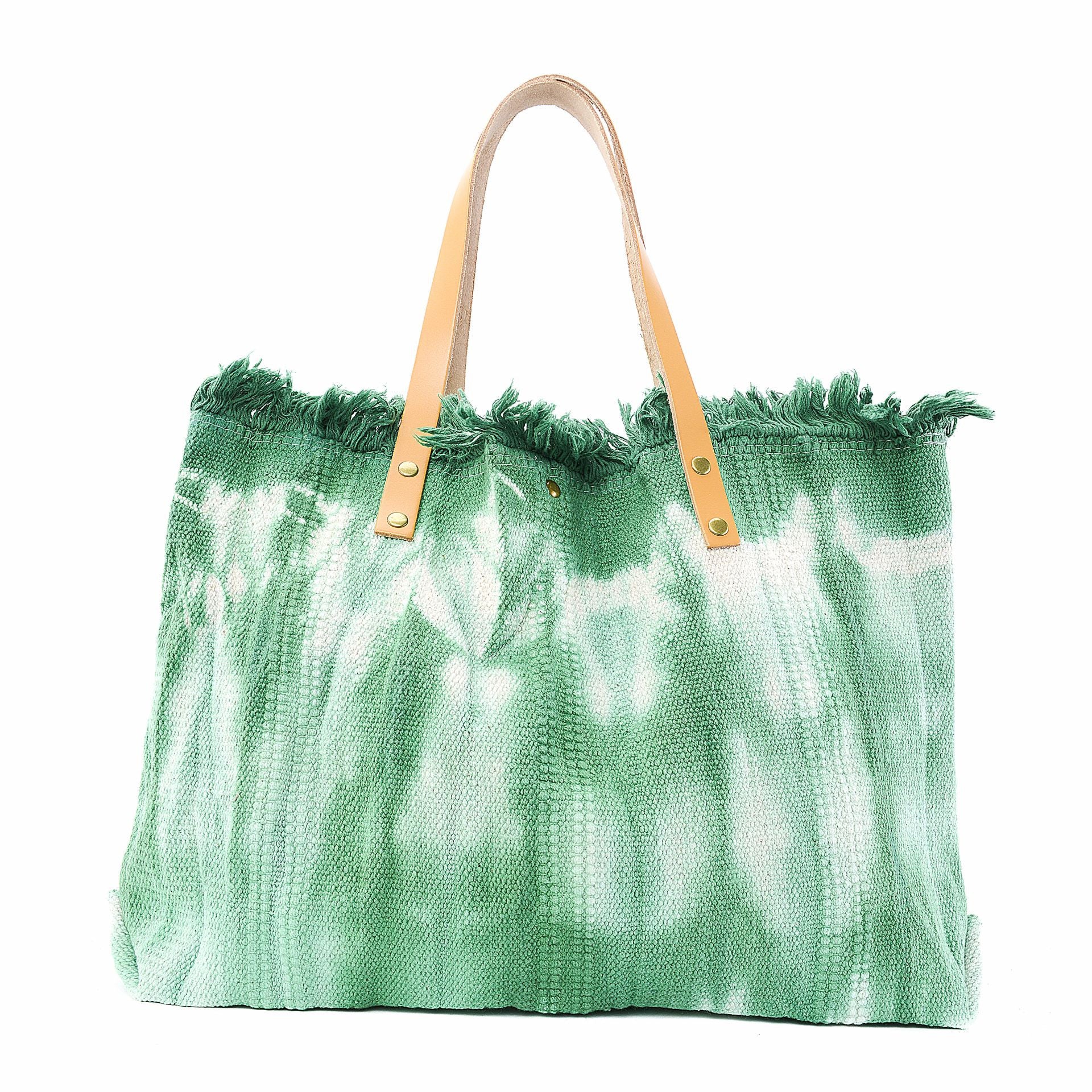 Sac de plage cabas en tissu BELIZE Vert intense