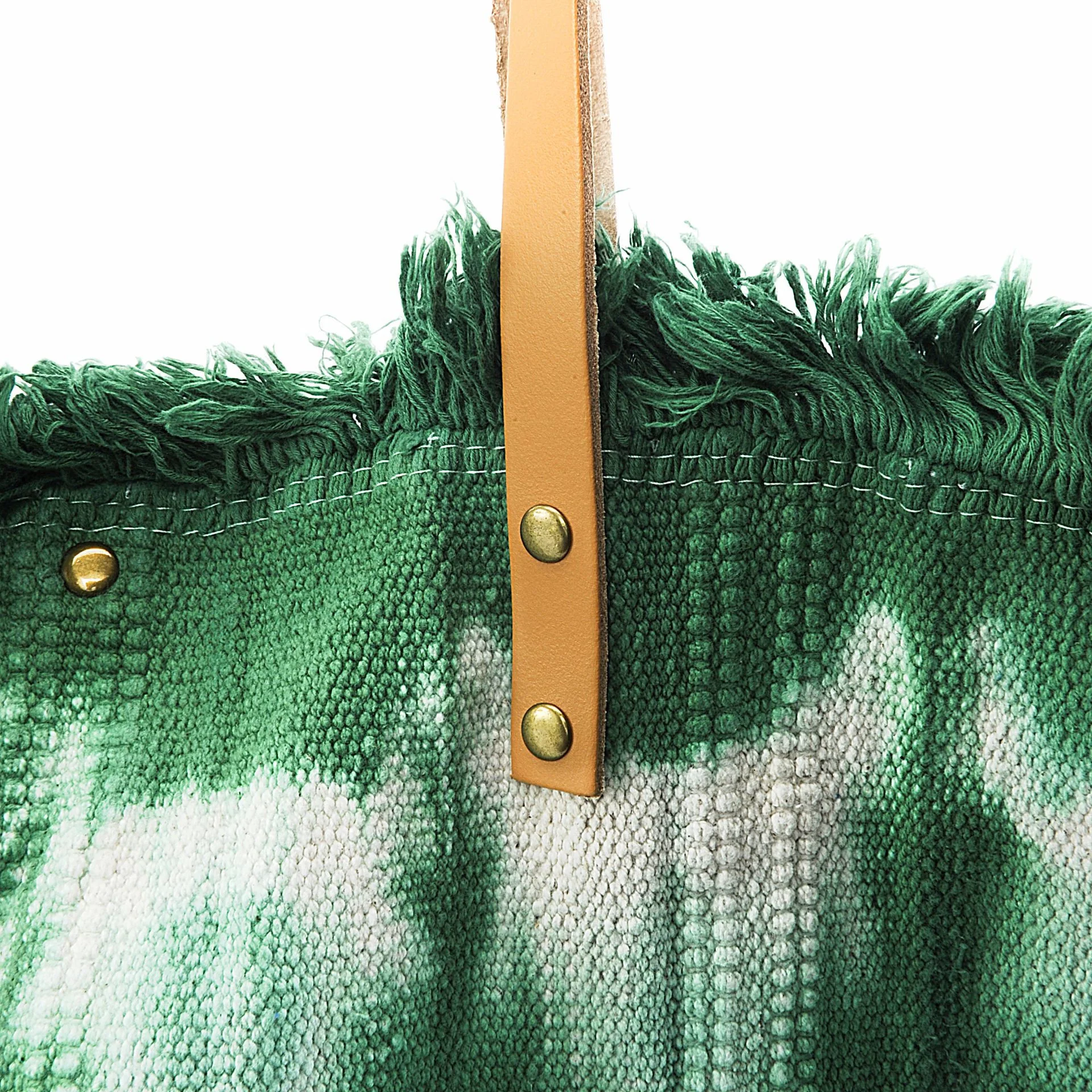 Sac de plage cabas en tissu BELIZE Vert intense - Image 3