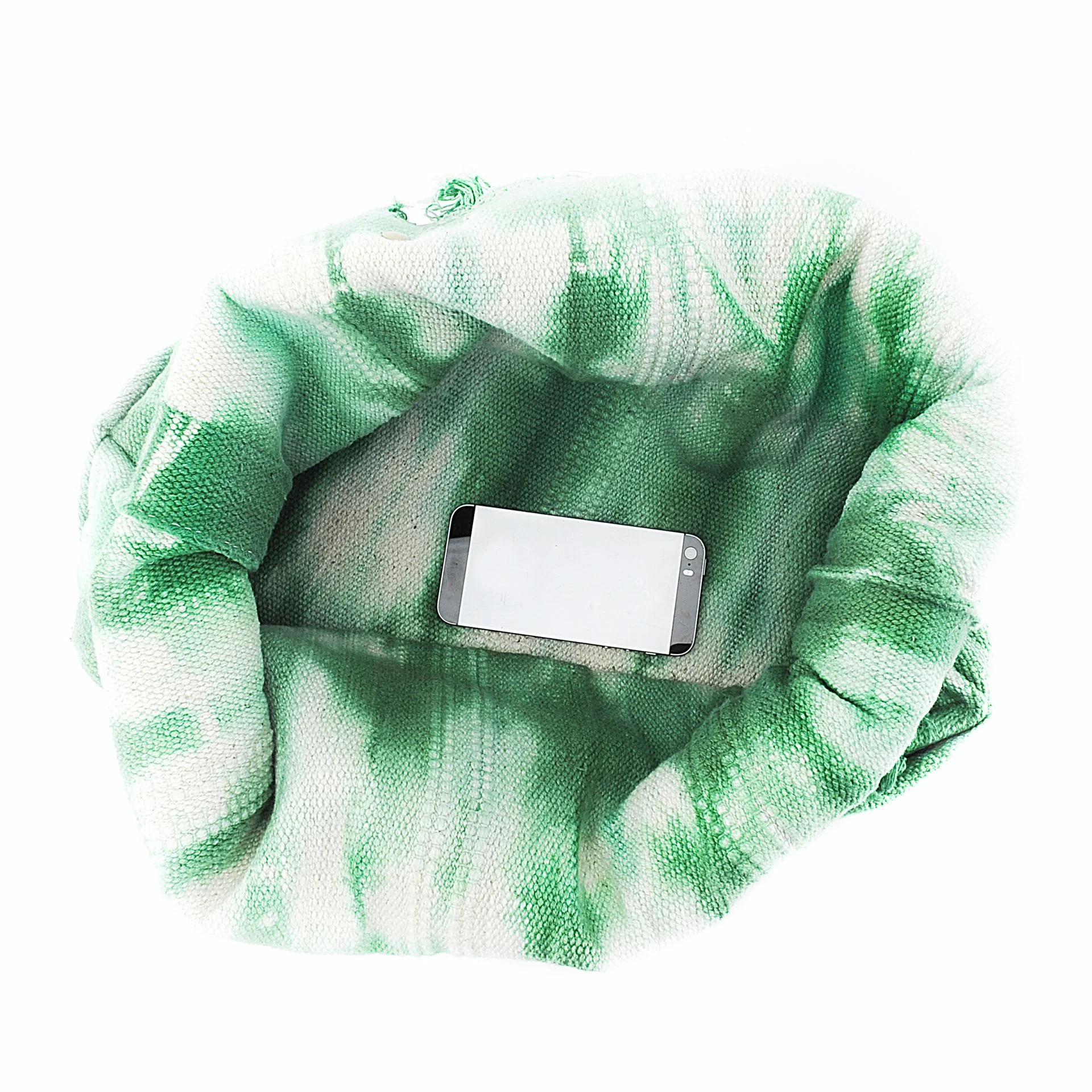 Sac de plage cabas en tissu BELIZE Vert intense - Image 4