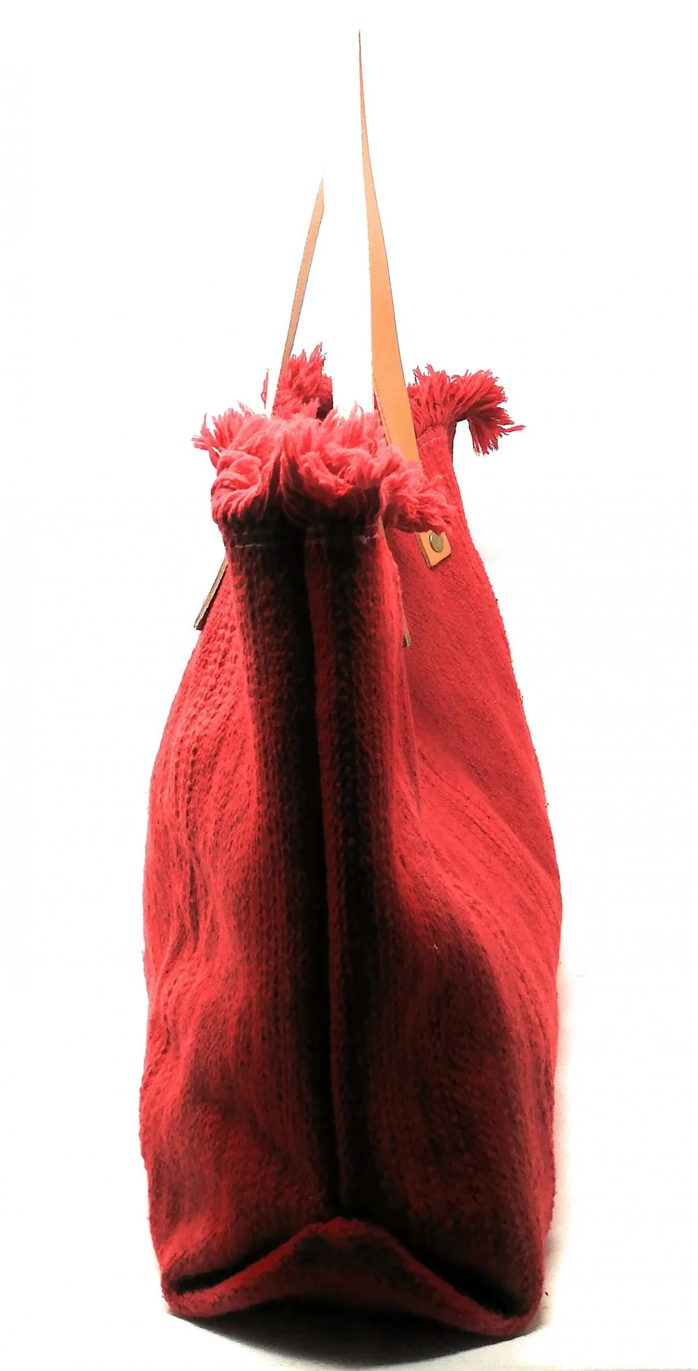 Sac de plage cabas en tissu IBIZA Rouge fraise - Image 4