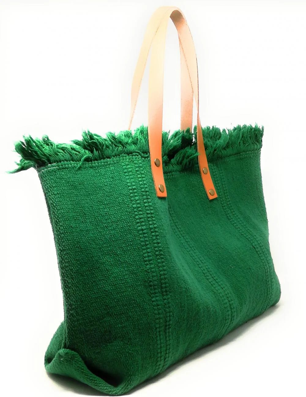 Sac de plage cabas en tissu IBIZA Vert anglais - Image 3