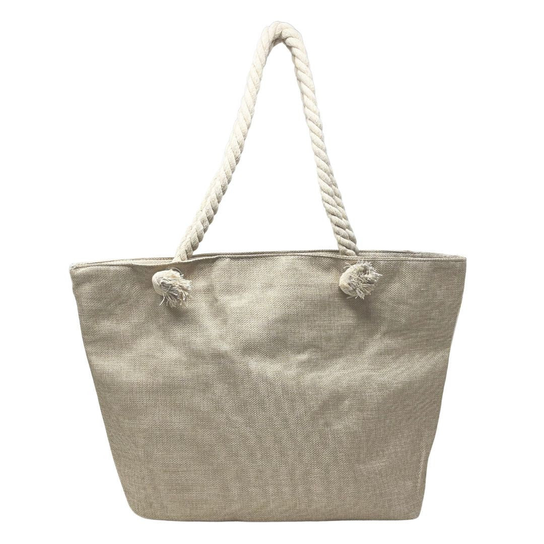 Sac de plage en toile polyester PLAYA Ananas Noir - Image 2