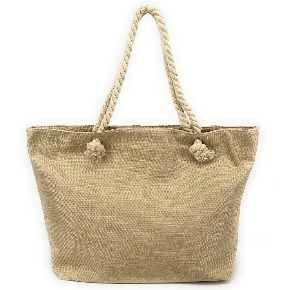 Sac de plage en toile polyester PLAYA Ananas Or - Image 2