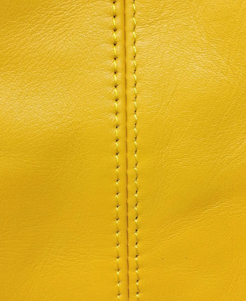 Sac HOBO en cuir lisse NEW AGE Jaune tournesol - Image 3